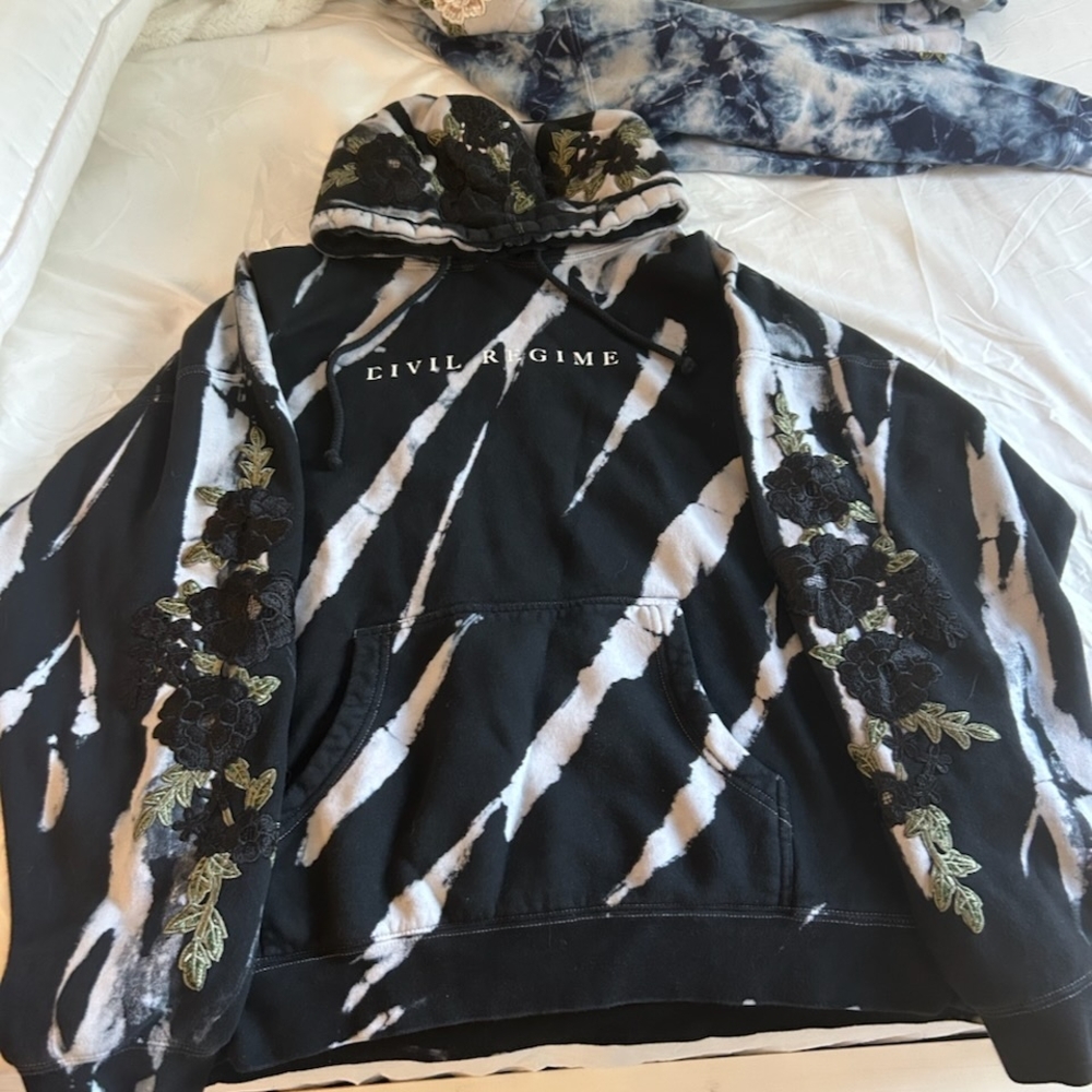 Civil Regime Black Tie-Dye Hoodie